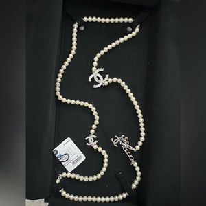 New Chanel CC crystal Pearl Necklace